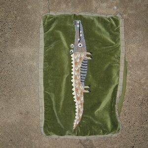 Embroidered crocodile pillowcase small